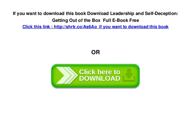 Leadership And Self Deception Pdf Download